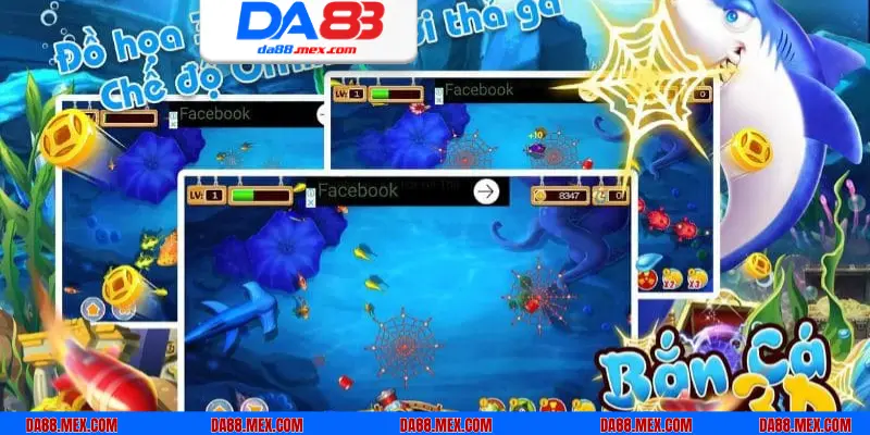 Sảnh game Bắn cá Hoàng Kim sắc nét, sống động